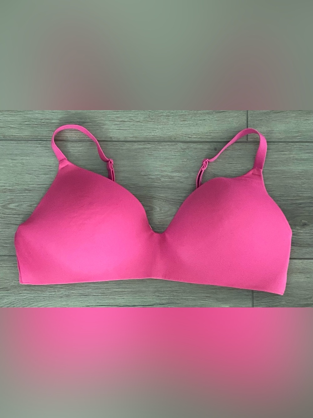 Victoria's Secret Pink Wear Everywhere Wireless Push-up Bra in Hot Pink 40C